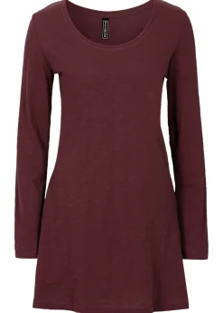 bonprix bonprix Camiseta de manga larga de algodón puro rojo avellana Online