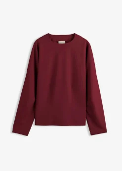bonprix bonprix Camiseta de manga larga de Punto di Roma rojo avellana New