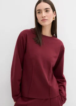 bonprix bonprix Camiseta de manga larga de Punto di Roma rojo avellana New