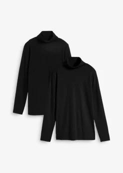 bonprix bonprix Camiseta de manga larga (2 unidades) Negro-negro Online