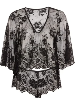 bonprix VENUS Camiseta de manga larga y braga (2 unidades) Negro Best