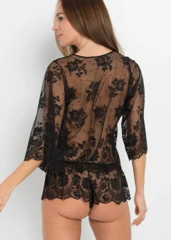 bonprix VENUS Camiseta de manga larga y braga (2 unidades) Negro Best