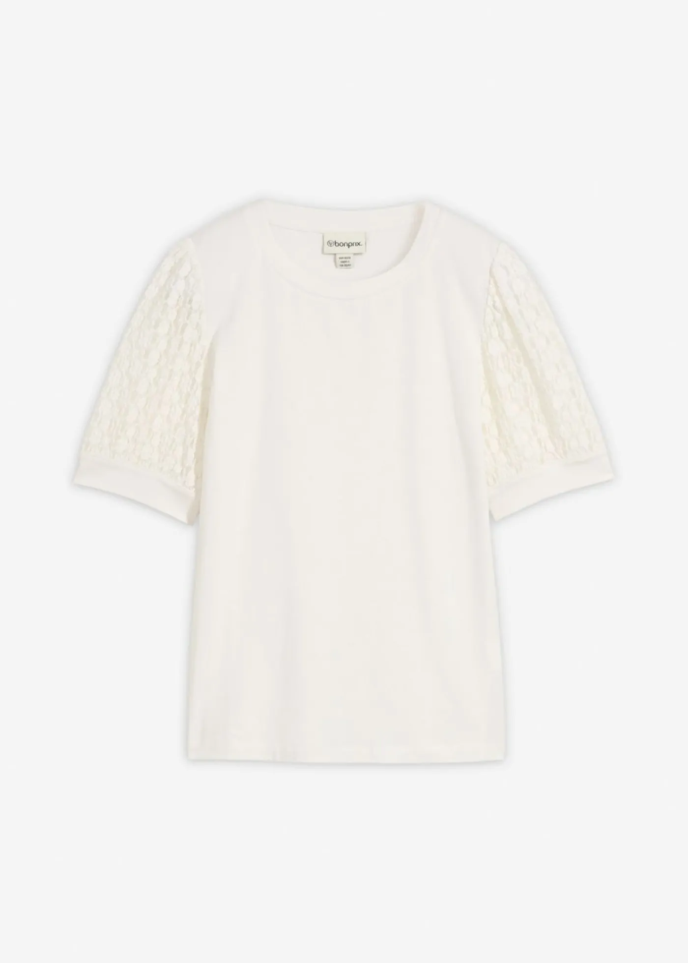 bonprix bonprix Camiseta de mezcla de algodón Blanco lana Online