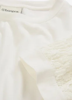 bonprix bonprix Camiseta de mezcla de algodón Blanco lana Online
