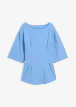 bonprix bonprix Camiseta de mezcla de algodón azul provenzal Clearance