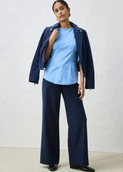 bonprix bonprix Camiseta de mezcla de algodón azul provenzal Clearance