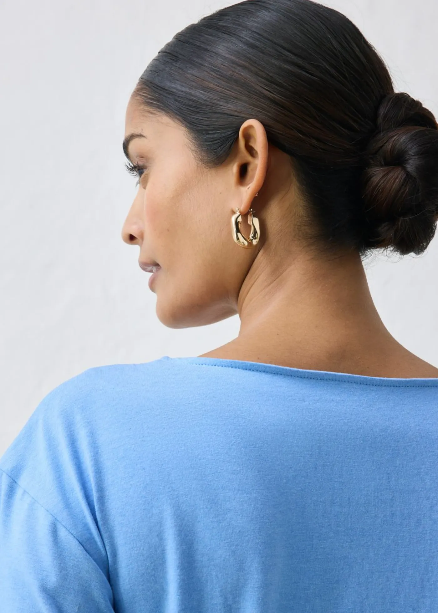 bonprix bonprix Camiseta de mezcla de algodón azul provenzal Clearance