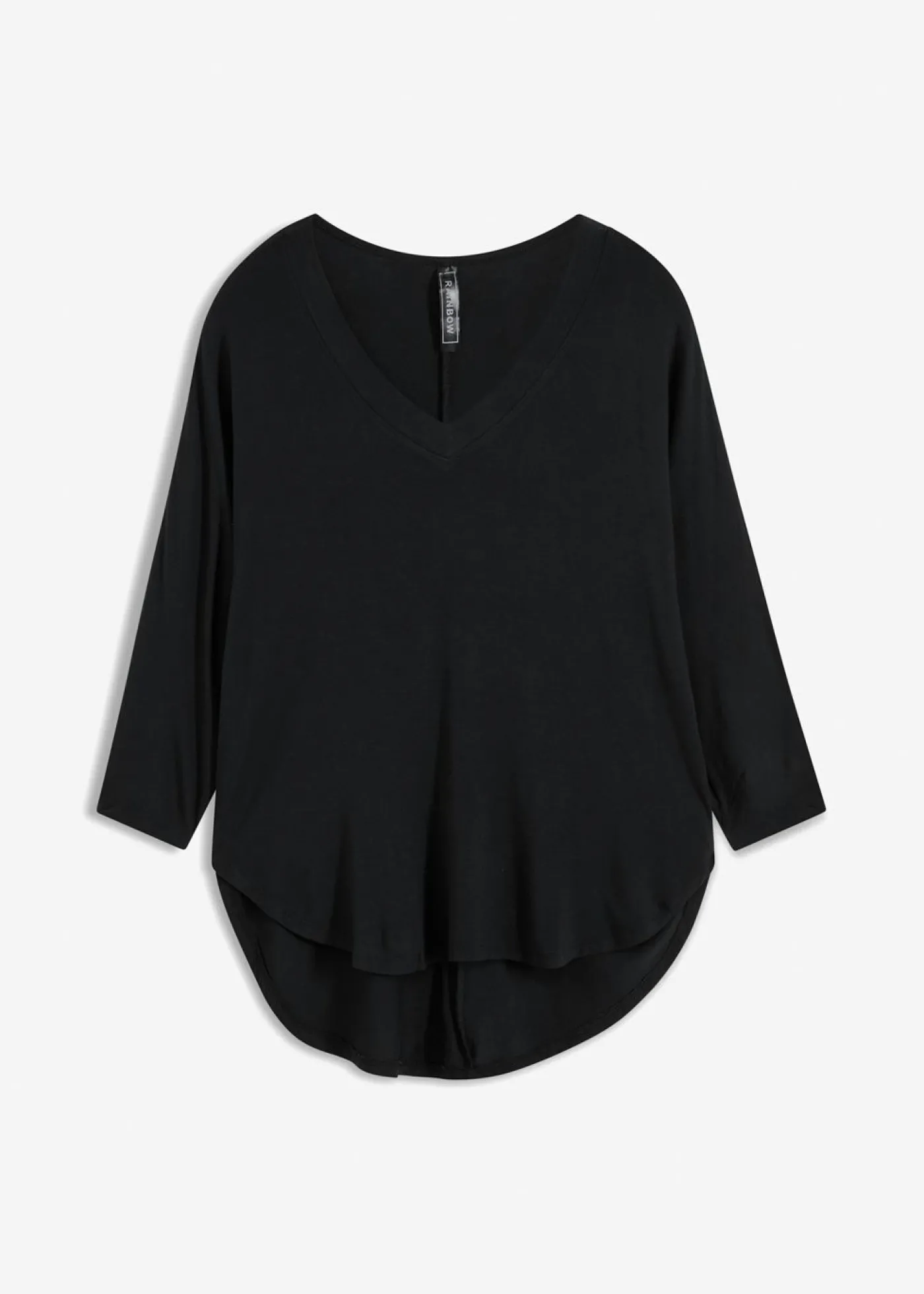 bonprix bonprix Camiseta de mezcla de viscosa fluida Negro New