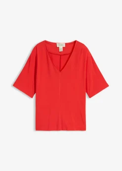 bonprix bonprix Camiseta de mezcla de viscosa fresa Clearance