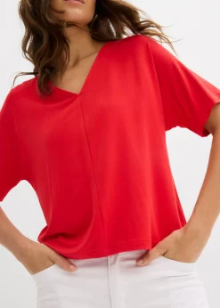 bonprix bonprix Camiseta de mezcla de viscosa fresa Clearance
