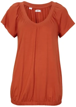 bonprix bonprix Camiseta de mezcla de viscosa caoba Discount