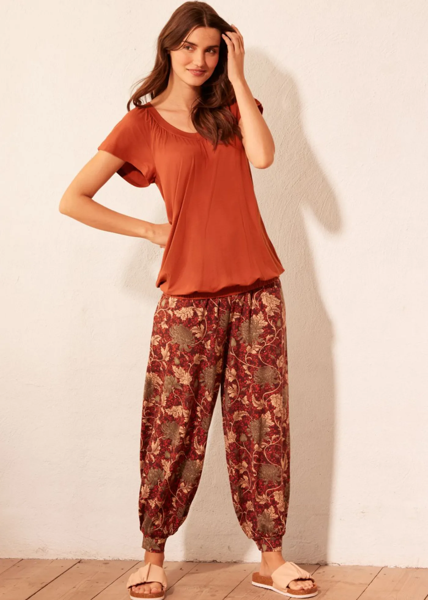 bonprix bonprix Camiseta de mezcla de viscosa caoba Discount