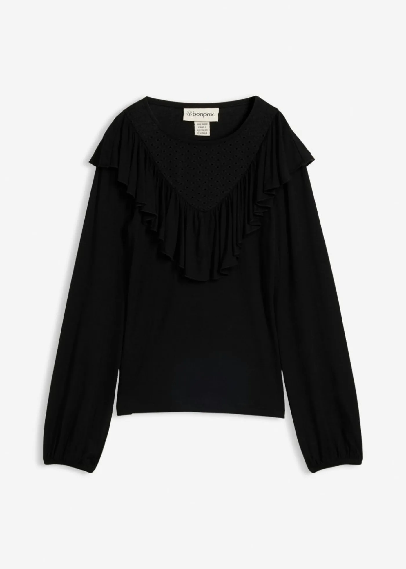bonprix bonprix Camiseta de mezcla de viscosa Negro Clearance