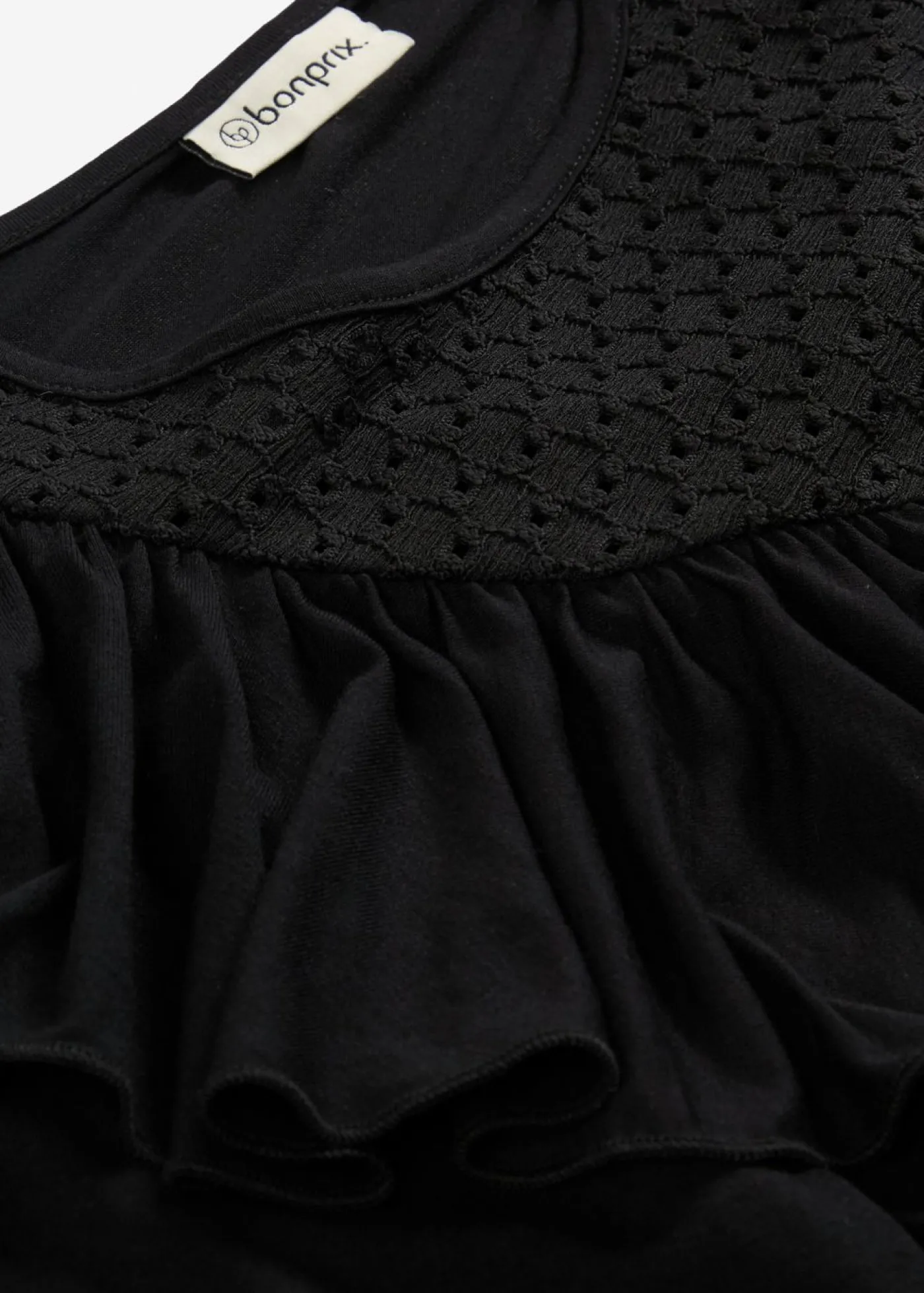 bonprix bonprix Camiseta de mezcla de viscosa Negro Clearance