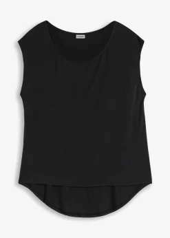 bonprix bonprix Camiseta de mezcla de viscosa Negro Best