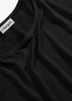 bonprix bonprix Camiseta de mezcla de viscosa Negro Best
