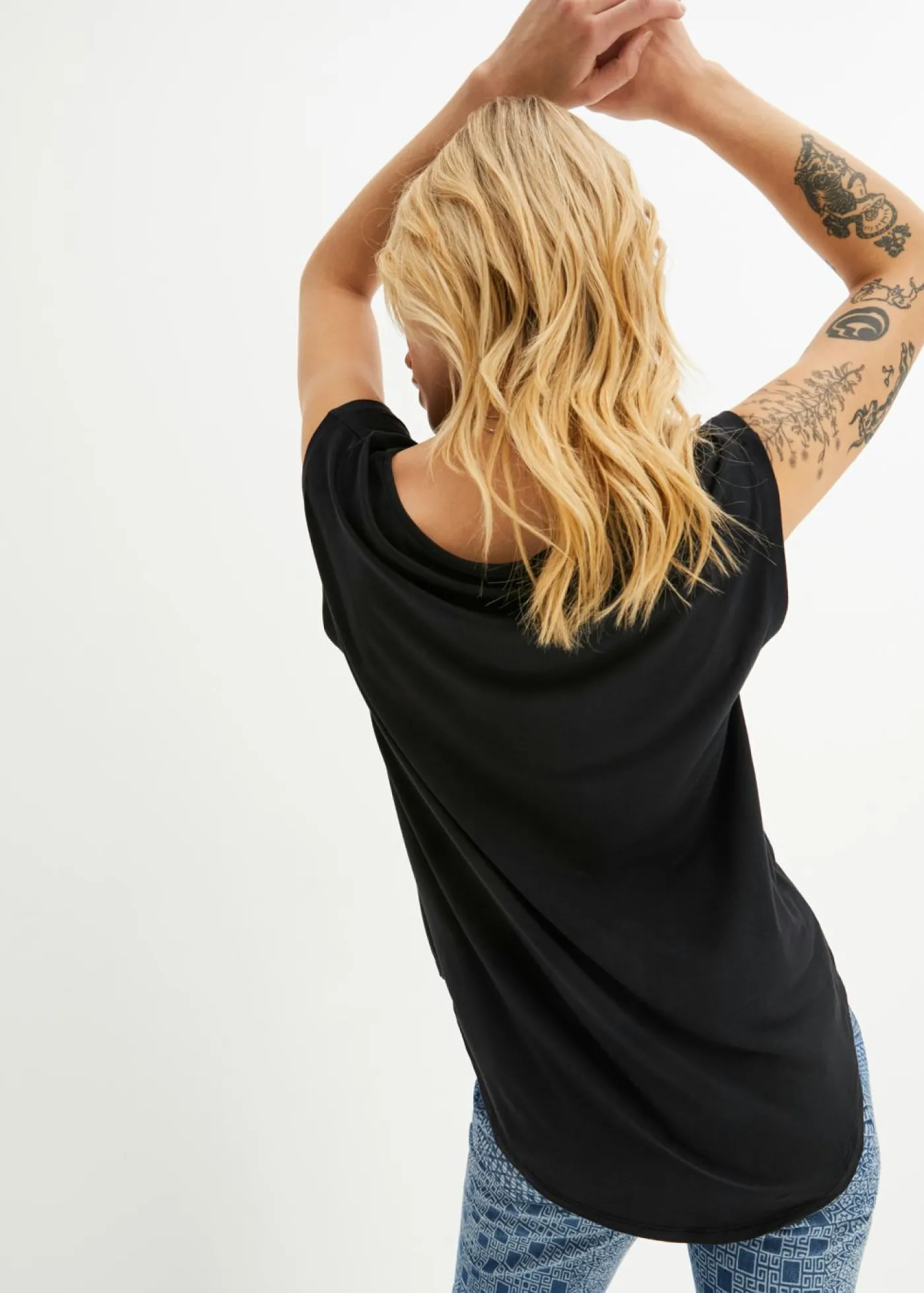 bonprix bonprix Camiseta de mezcla de viscosa Negro Best