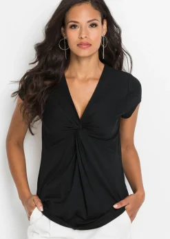 bonprix bonprix Camiseta de mezcla de viscosa Azul marino Hot