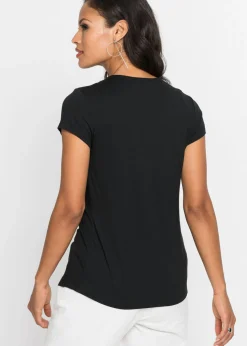 bonprix bonprix Camiseta de mezcla de viscosa Azul marino Hot