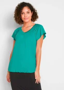 bonprix bonprix Camiseta de mezcla de viscosa Esmeralda Discount