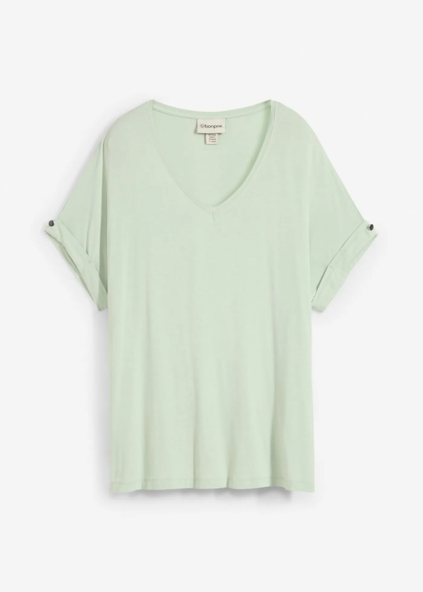 bonprix bonprix Camiseta de mezcla de viscosa fluida Verde pastel Outlet