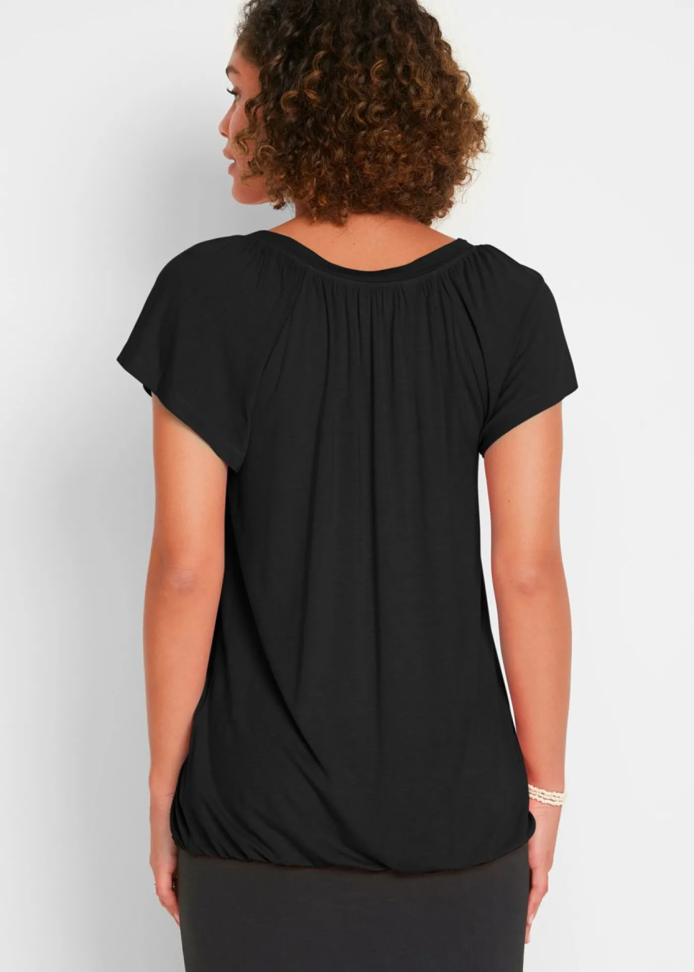 bonprix bonprix Camiseta de mezcla de viscosa Negro Best