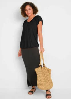bonprix bonprix Camiseta de mezcla de viscosa Negro Best