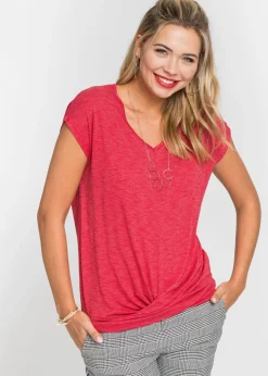 bonprix bonprix Camiseta de mezcla de viscosa Rojo jaspeado New