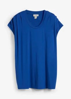 bonprix bonprix Camiseta de mezcla de viscosa fluida azul genciana New