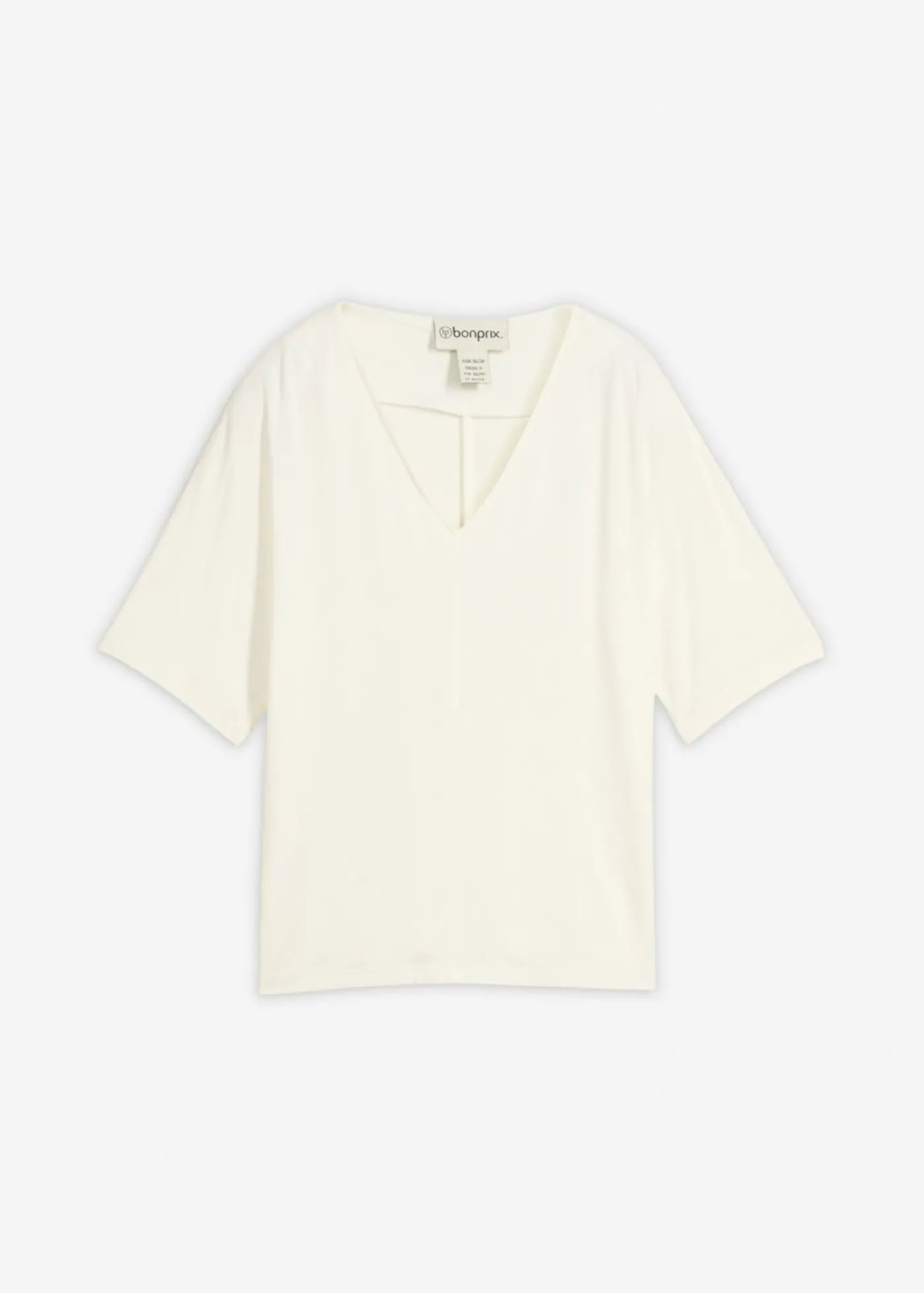 bonprix bonprix Camiseta de mezcla de viscosa Blanco lana Discount
