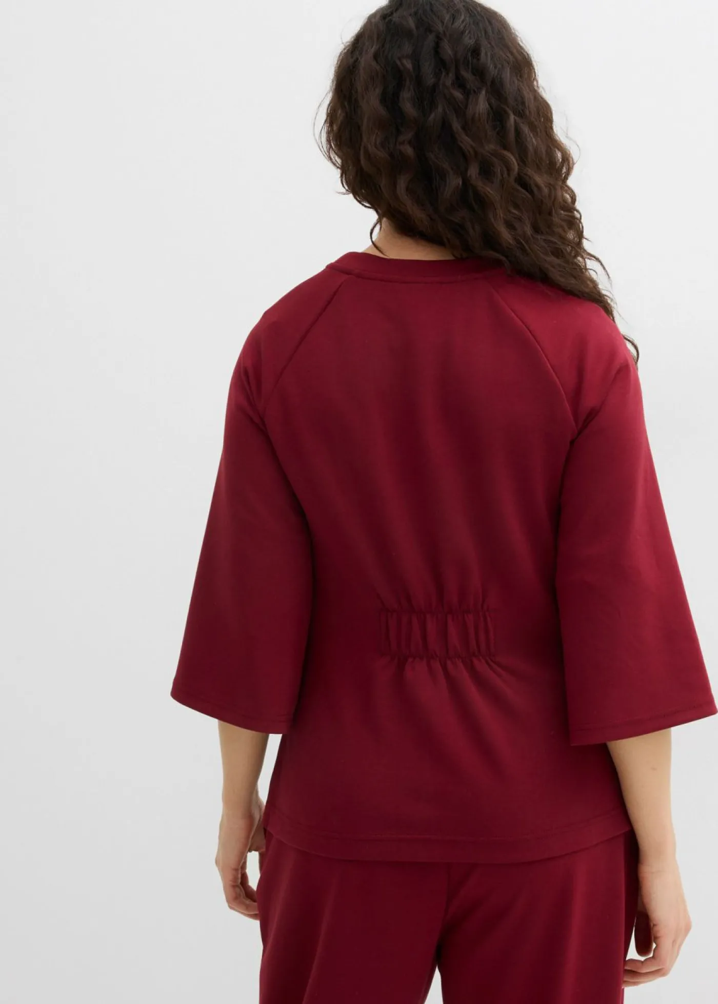 bonprix bonprix Camiseta de neopreno con inserto elástico Rojo rubí