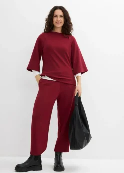 bonprix bonprix Camiseta de neopreno con inserto elástico Rojo rubí