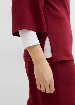 bonprix bonprix Camiseta de neopreno con inserto elástico Rojo rubí