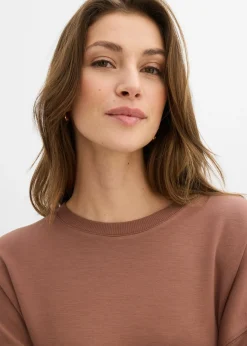 bonprix bonprix Camiseta de neopreno entallada Marrón castaño Clearance