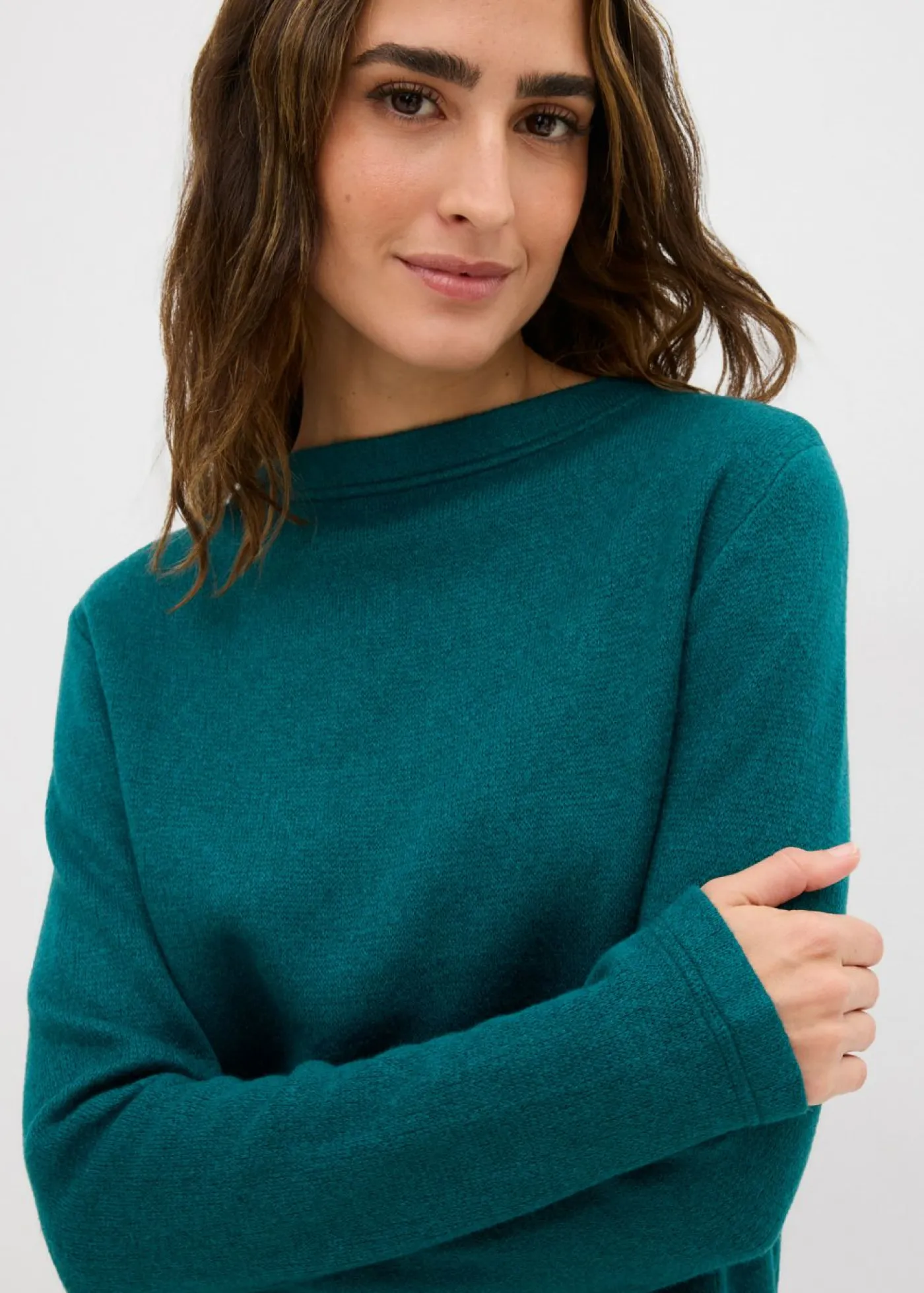 bonprix bonprix Camiseta de punto ajustada Azul petróleo Sale