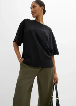 bonprix bonprix Camiseta de punto grueso Negro Best