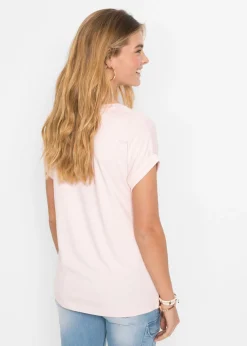 bonprix bonprix Camiseta de suave mezcla de viscosa Rosa Hot