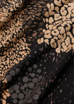 bonprix bonprix Camiseta de suave mezcla de viscosa Negro con estampado gráfico New