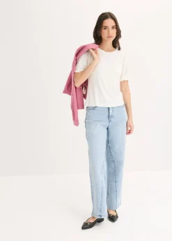 bonprix bonprix Camiseta de suave mezcla de viscosa Blanco lana Best
