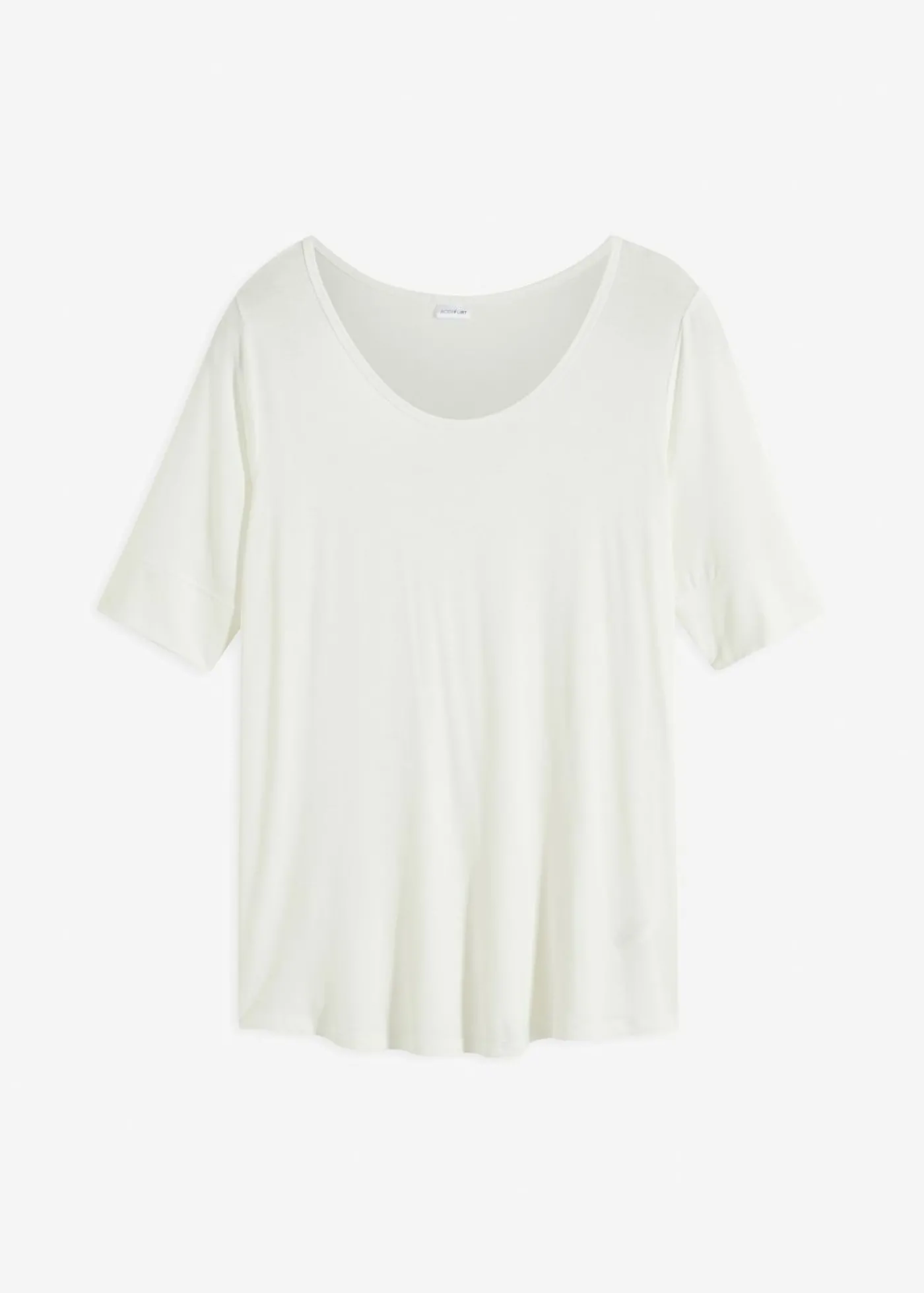 bonprix bonprix Camiseta de suave mezcla de viscosa Blanco lana Online