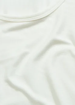 bonprix bonprix Camiseta de suave mezcla de viscosa Blanco lana Online