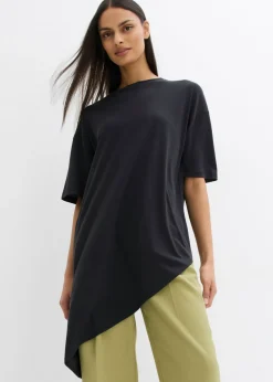 bonprix bonprix Camiseta de suave mezcla de modal Negro Discount