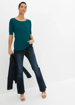 bonprix bonprix Camiseta de suave mezcla de viscosa Verde intenso Hot