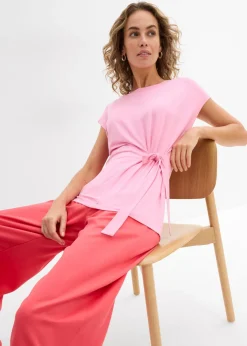 bonprix bonprix Camiseta de suave mezcla de viscosa Rosa Best