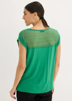 bonprix bonprix Camiseta de suave mezcla de viscosa Verde