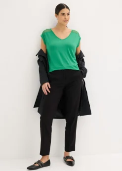 bonprix bonprix Camiseta de suave mezcla de viscosa Verde