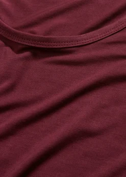 bonprix bonprix Camiseta de suave mezcla de viscosa rojo avellana Sale