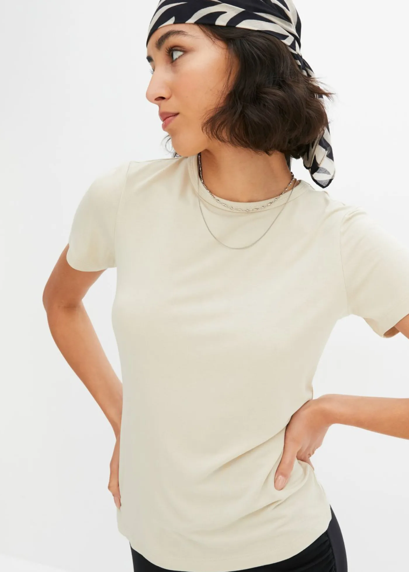 bonprix bonprix Camiseta de viscosa fluida Turquesa claro Outlet
