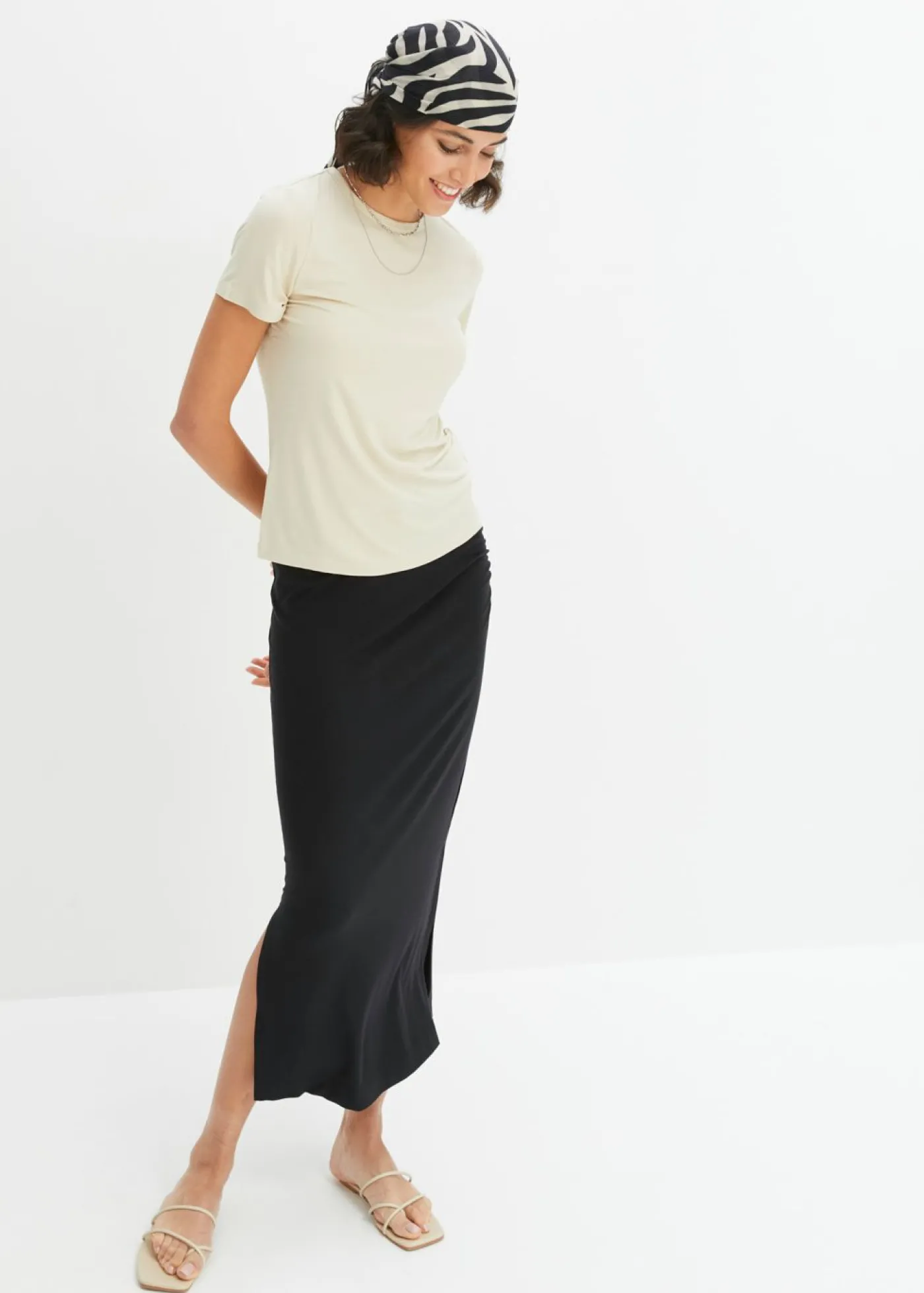 bonprix bonprix Camiseta de viscosa fluida Turquesa claro Outlet