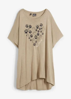 bonprix bonprix Camiseta de viscosa fluida Caqui nuevo Hot